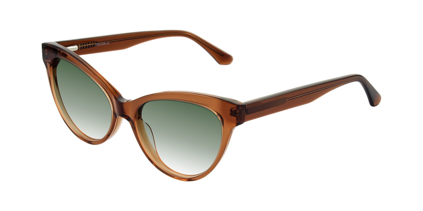 Angle of Carrick in Brown with Green Gradient Lenses
