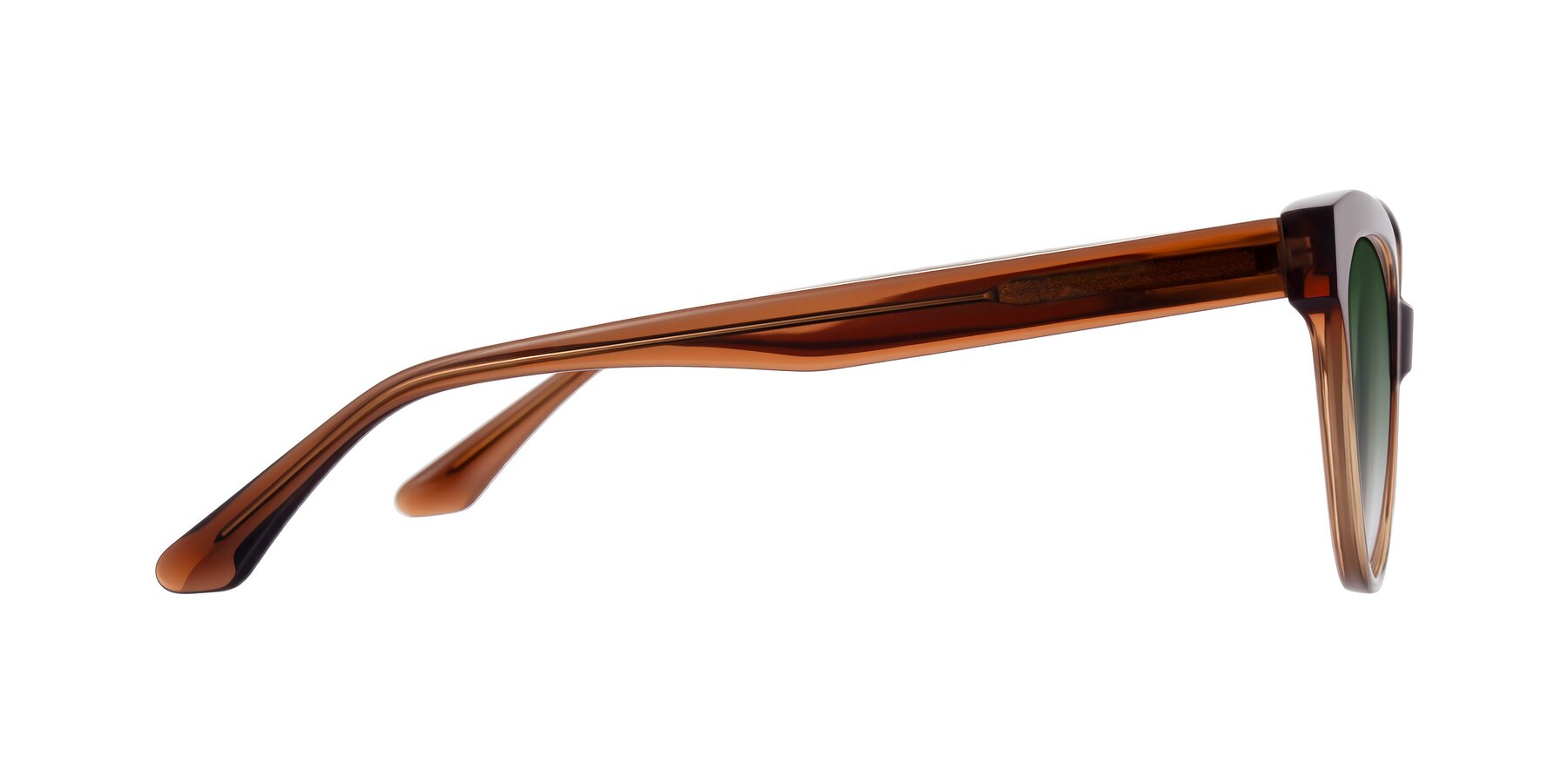 Side of Carrick in Brown with Green Gradient Lenses