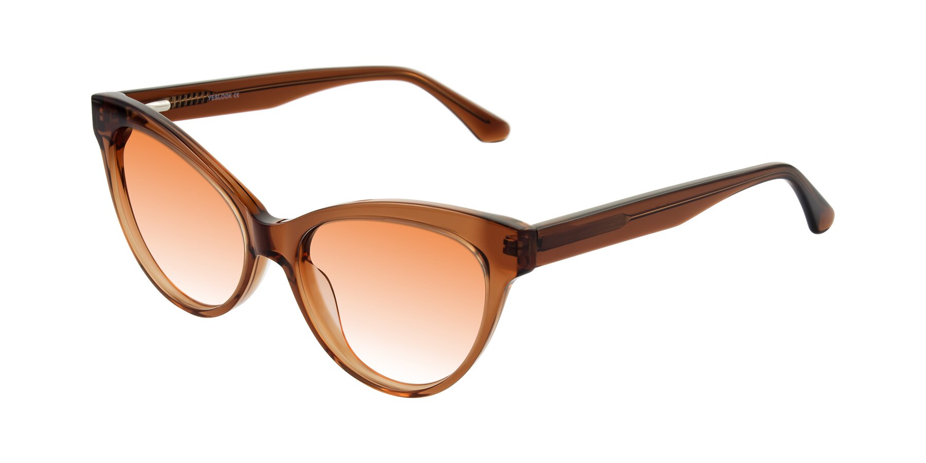 Angle of Carrick in Brown with Orange Gradient Lenses