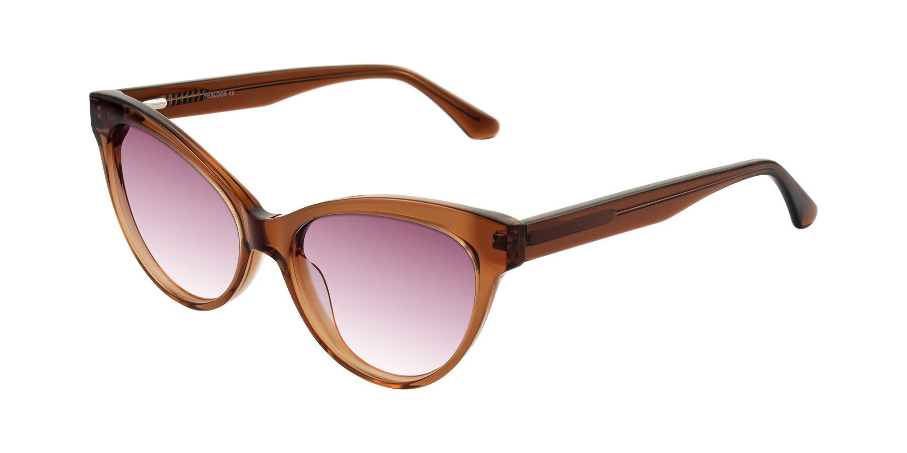 Angle of Carrick in Brown with Wine Gradient Lenses