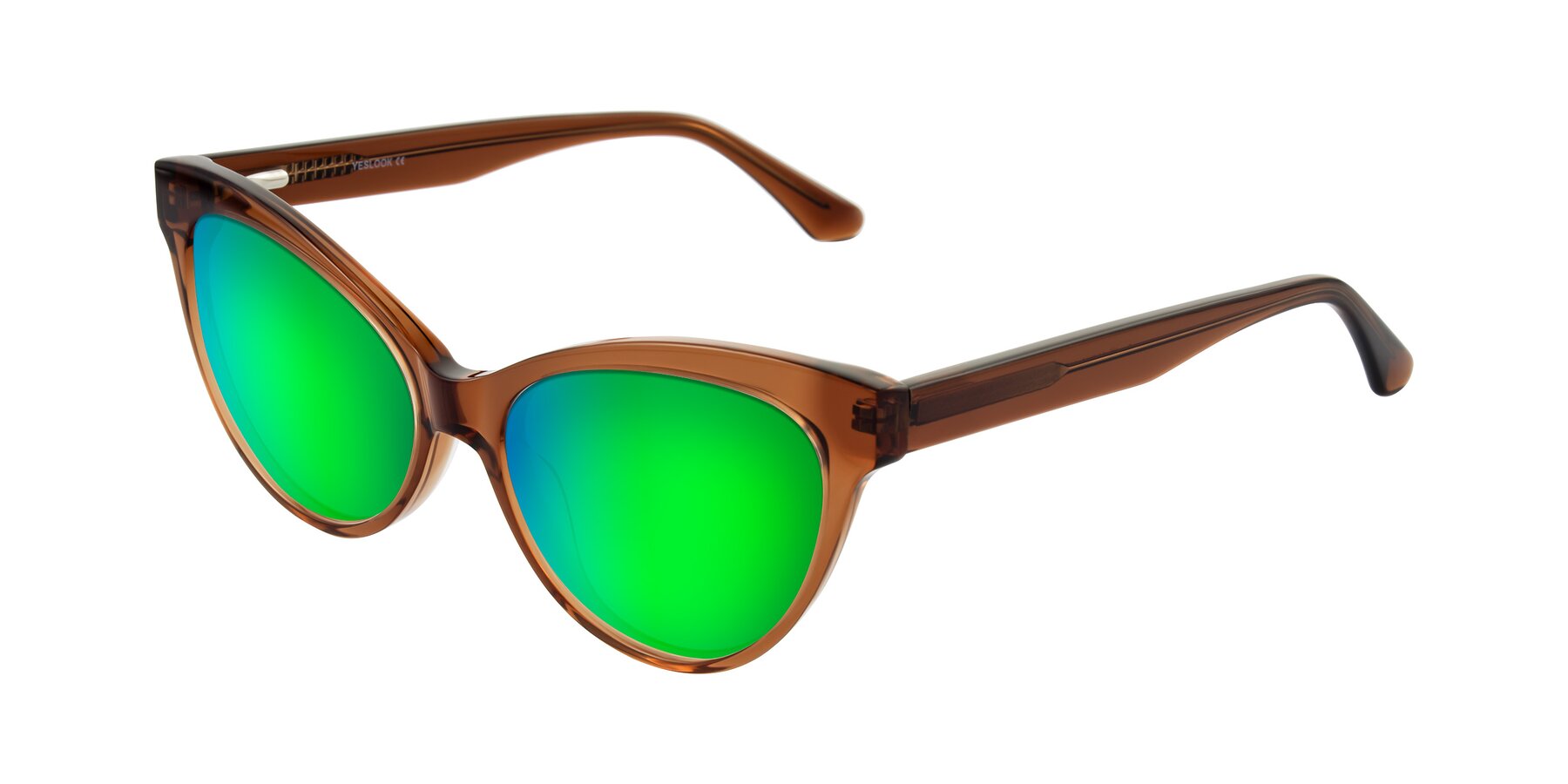 Angle of Carrick in Brown with Green Mirrored Lenses