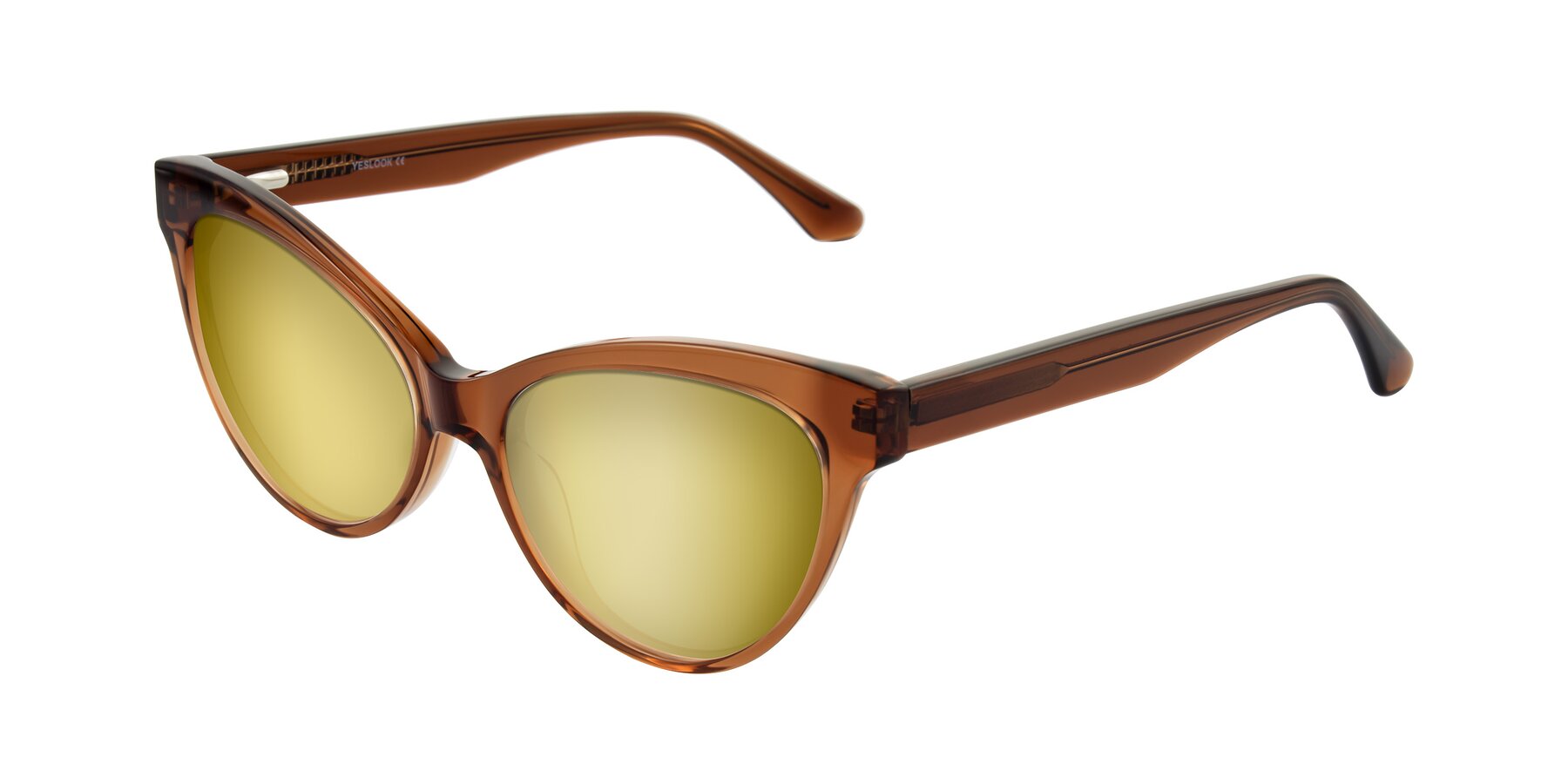 Angle of Carrick in Brown with Gold Mirrored Lenses
