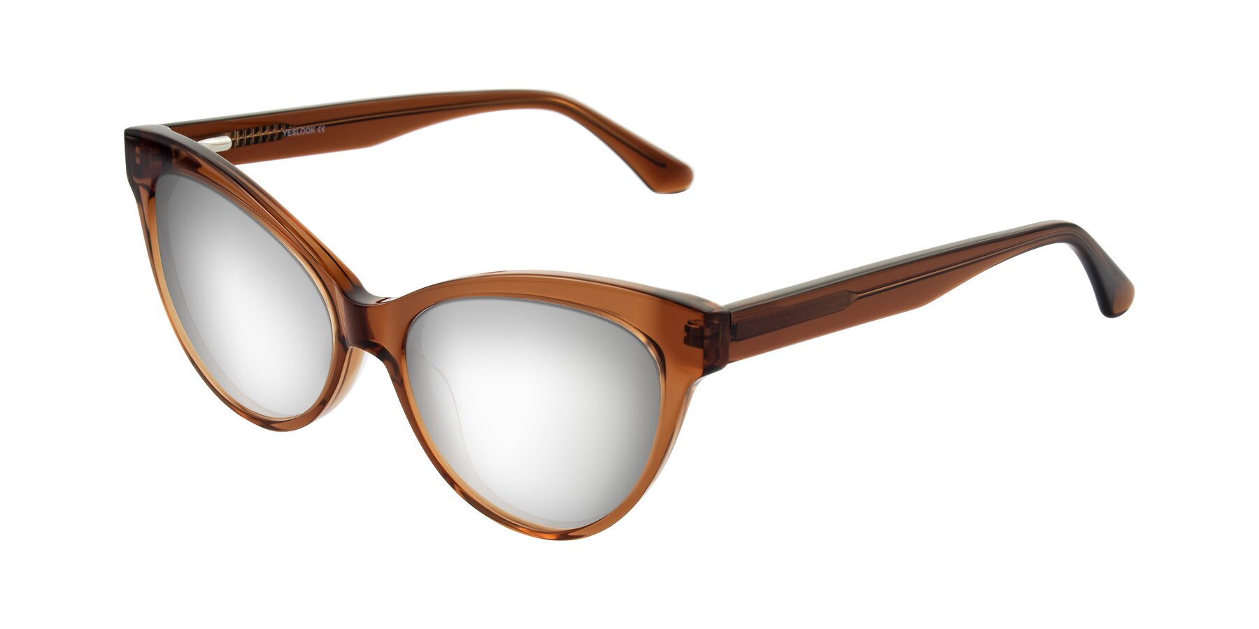 Angle of Carrick in Brown with Silver Mirrored Lenses