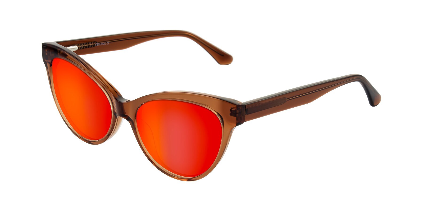 Angle of Carrick in Brown with Red Gold Mirrored Lenses