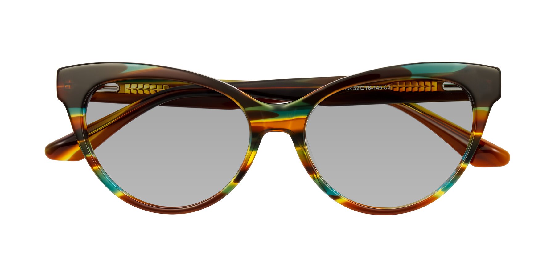 Folded Front of Carrick in Forest Tortoise with Light Gray Tinted Lenses