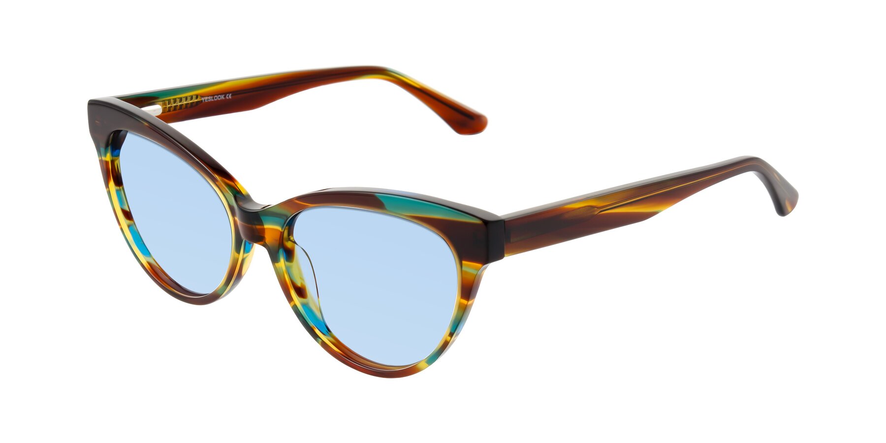 Angle of Carrick in Forest Tortoise with Light Blue Tinted Lenses
