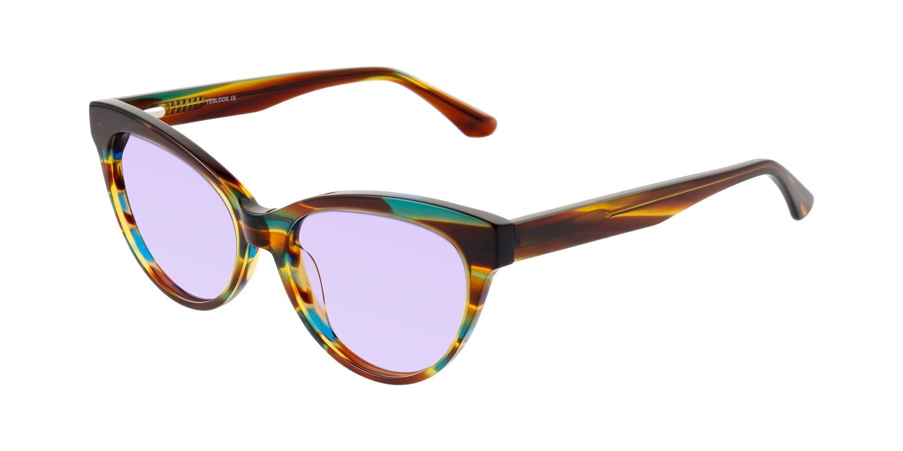 Angle of Carrick in Forest Tortoise with Light Purple Tinted Lenses
