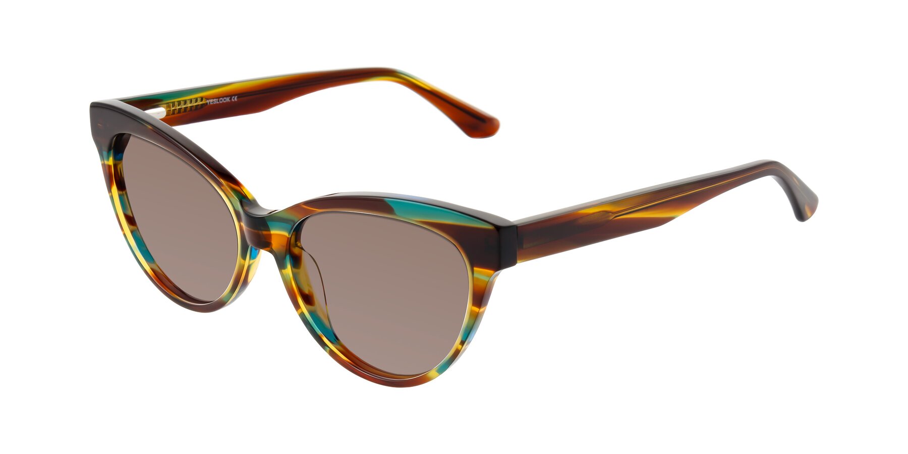 Angle of Carrick in Forest Tortoise with Medium Brown Tinted Lenses