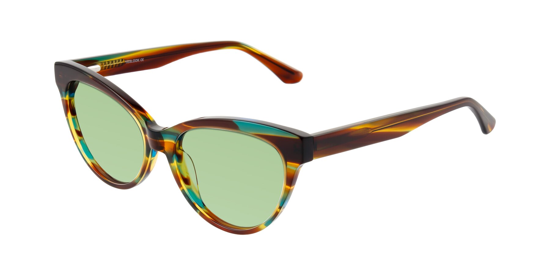 Angle of Carrick in Forest Tortoise with Medium Green Tinted Lenses