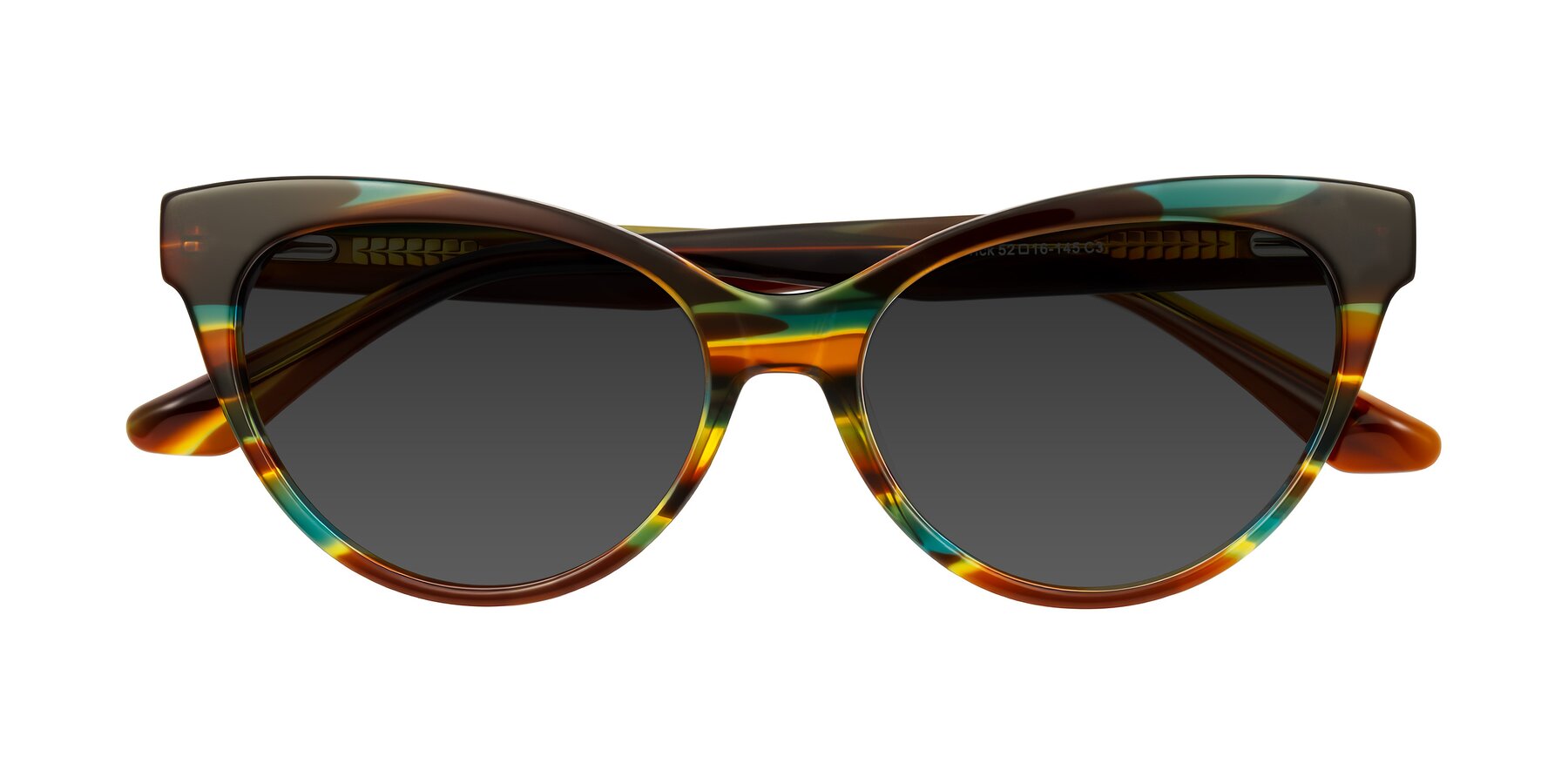 Folded Front of Carrick in Forest Tortoise with Gray Tinted Lenses