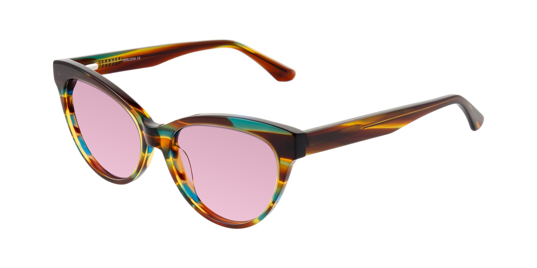 Angle of Carrick in Forest Tortoise with Light Wine Tinted Lenses