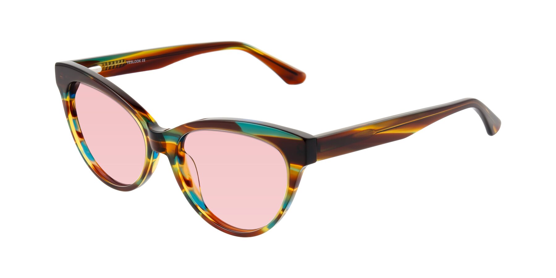 Angle of Carrick in Forest Tortoise with Light Garnet Tinted Lenses