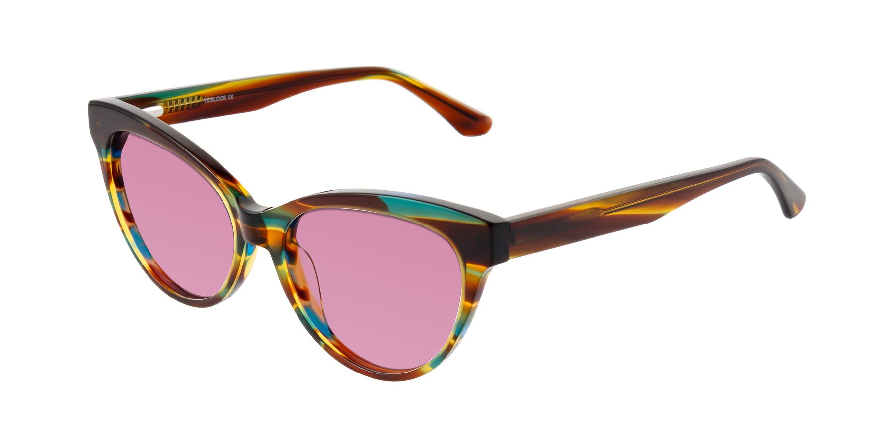 Angle of Carrick in Forest Tortoise with Medium Wine Tinted Lenses