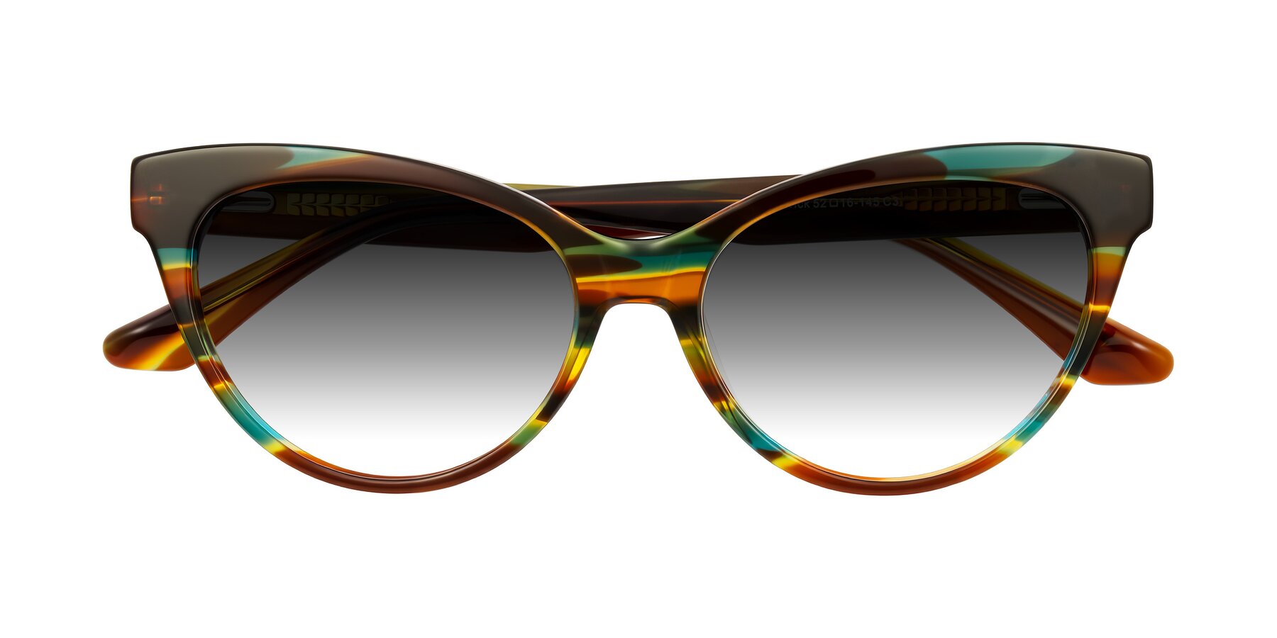 Folded Front of Carrick in Forest Tortoise with Gray Gradient Lenses