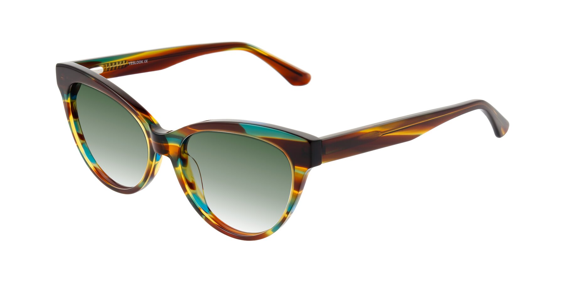 Angle of Carrick in Forest Tortoise with Green Gradient Lenses