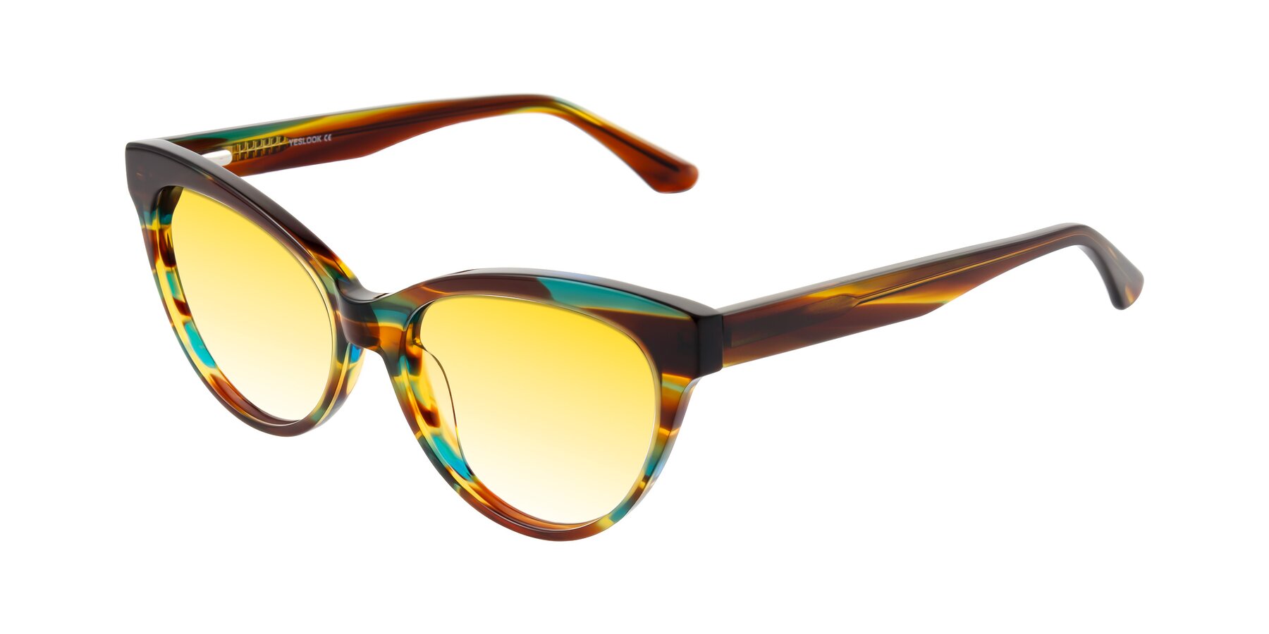 Angle of Carrick in Forest Tortoise with Yellow Gradient Lenses