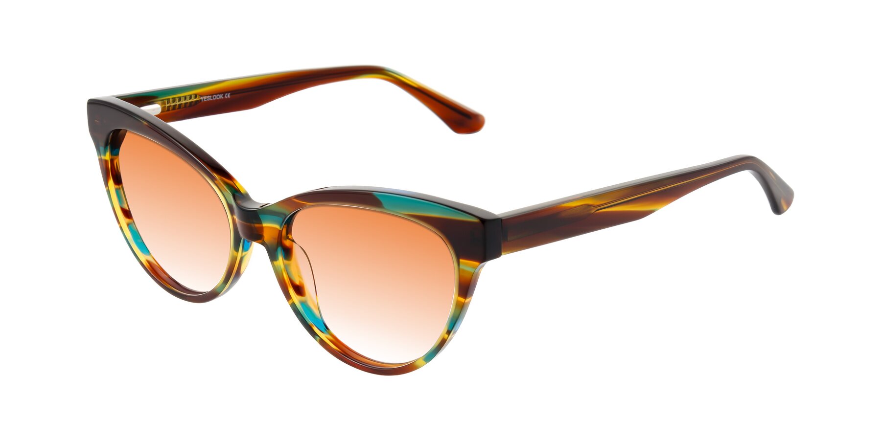 Angle of Carrick in Forest Tortoise with Orange Gradient Lenses