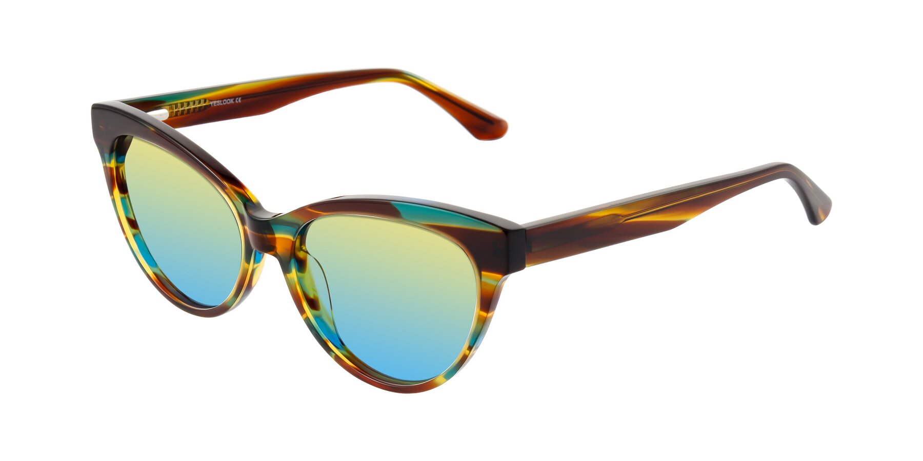 Angle of Carrick in Forest Tortoise with Yellow / Blue Gradient Lenses