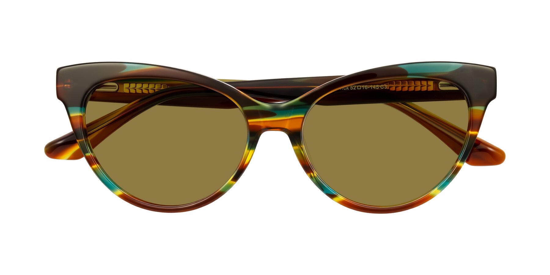 Folded Front of Carrick in Forest Tortoise with Brown Polarized Lenses