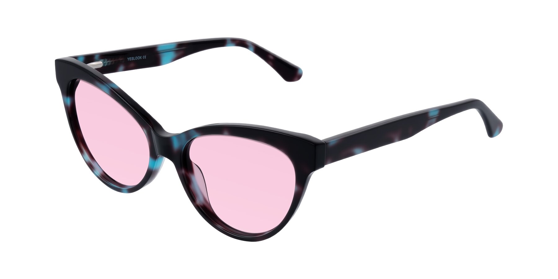 Angle of Carrick in Blue Shadow with Light Pink Tinted Lenses