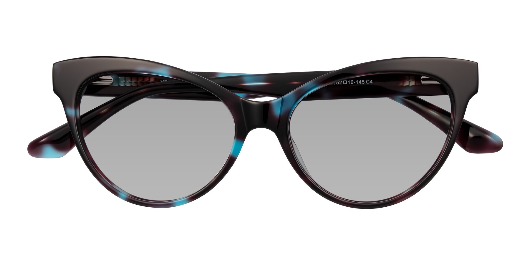 Folded Front of Carrick in Blue Shadow with Light Gray Tinted Lenses