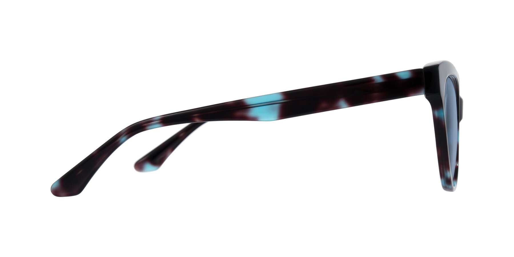 Side of Carrick in Blue Shadow with Light Blue Tinted Lenses