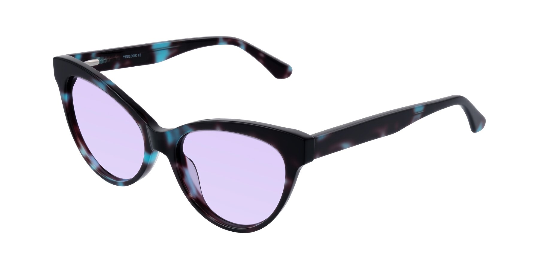 Angle of Carrick in Blue Shadow with Light Purple Tinted Lenses