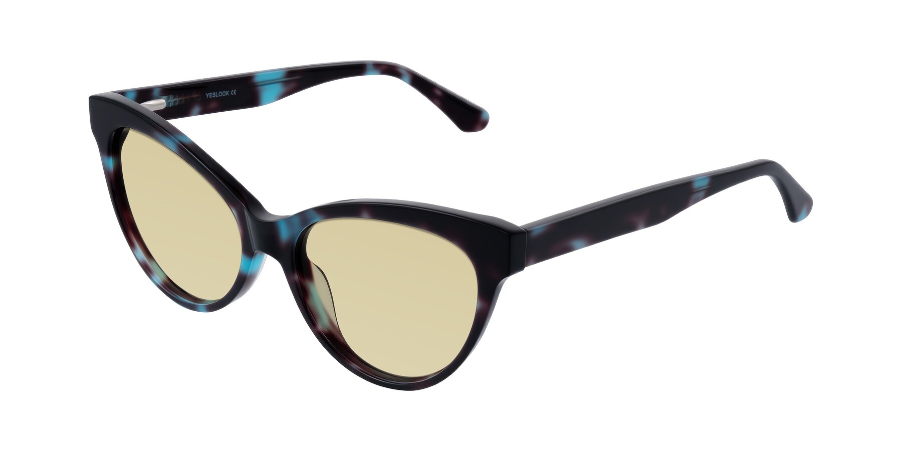 Angle of Carrick in Blue Shadow with Light Champagne Tinted Lenses