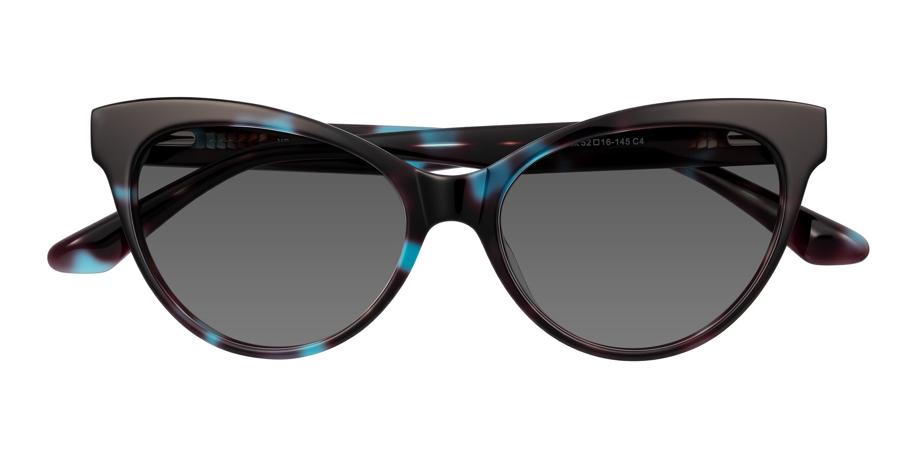Folded Front of Carrick in Blue Shadow with Medium Gray Tinted Lenses