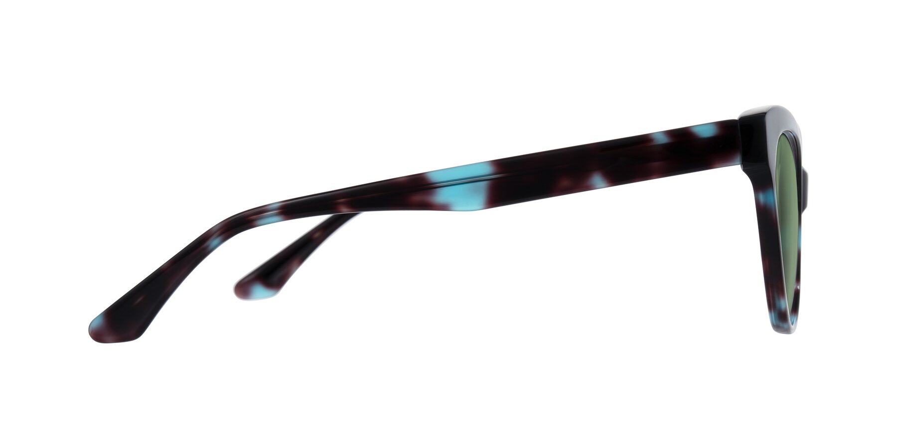 Side of Carrick in Blue Shadow with Medium Green Tinted Lenses