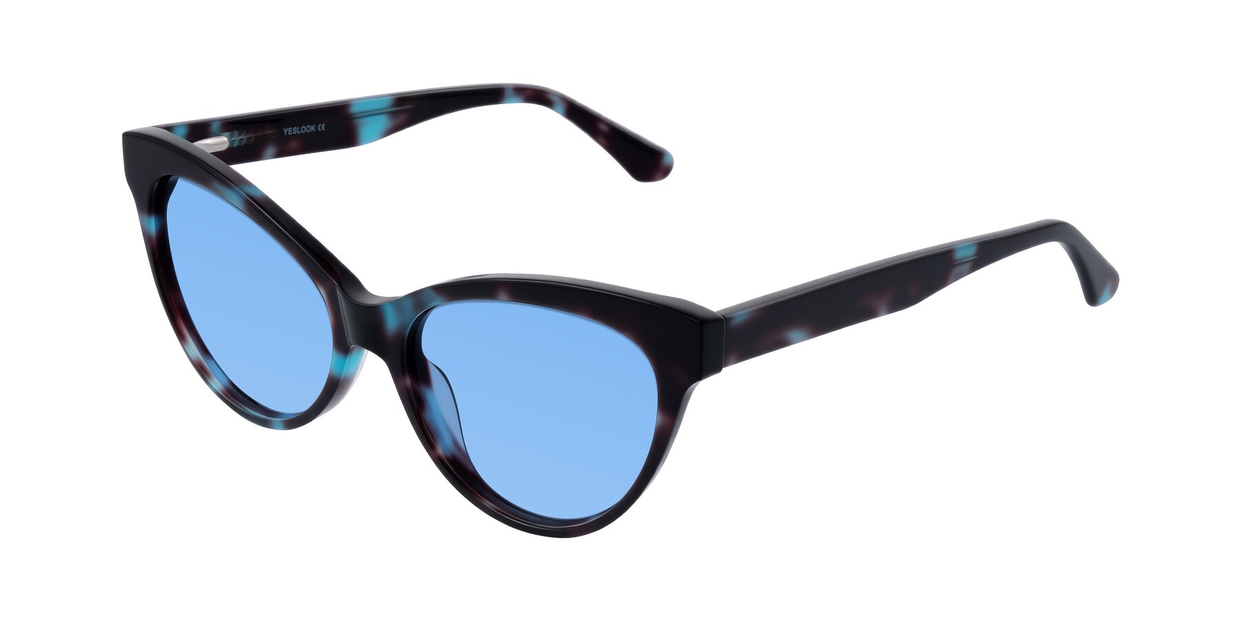 Angle of Carrick in Blue Shadow with Medium Blue Tinted Lenses