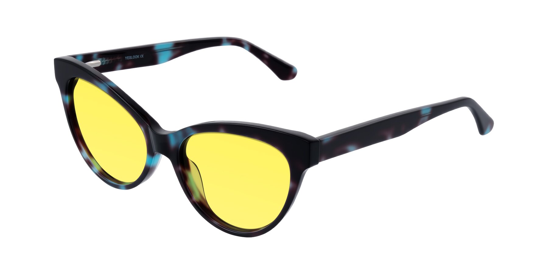 Angle of Carrick in Blue Shadow with Medium Yellow Tinted Lenses