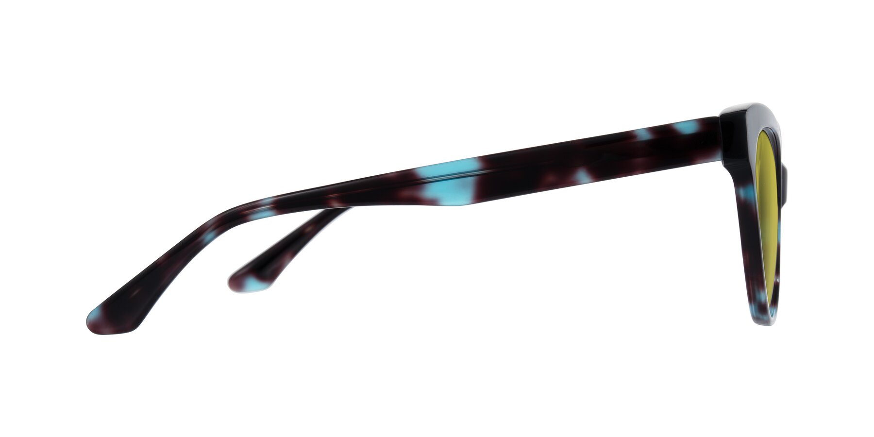 Side of Carrick in Blue Shadow with Medium Yellow Tinted Lenses