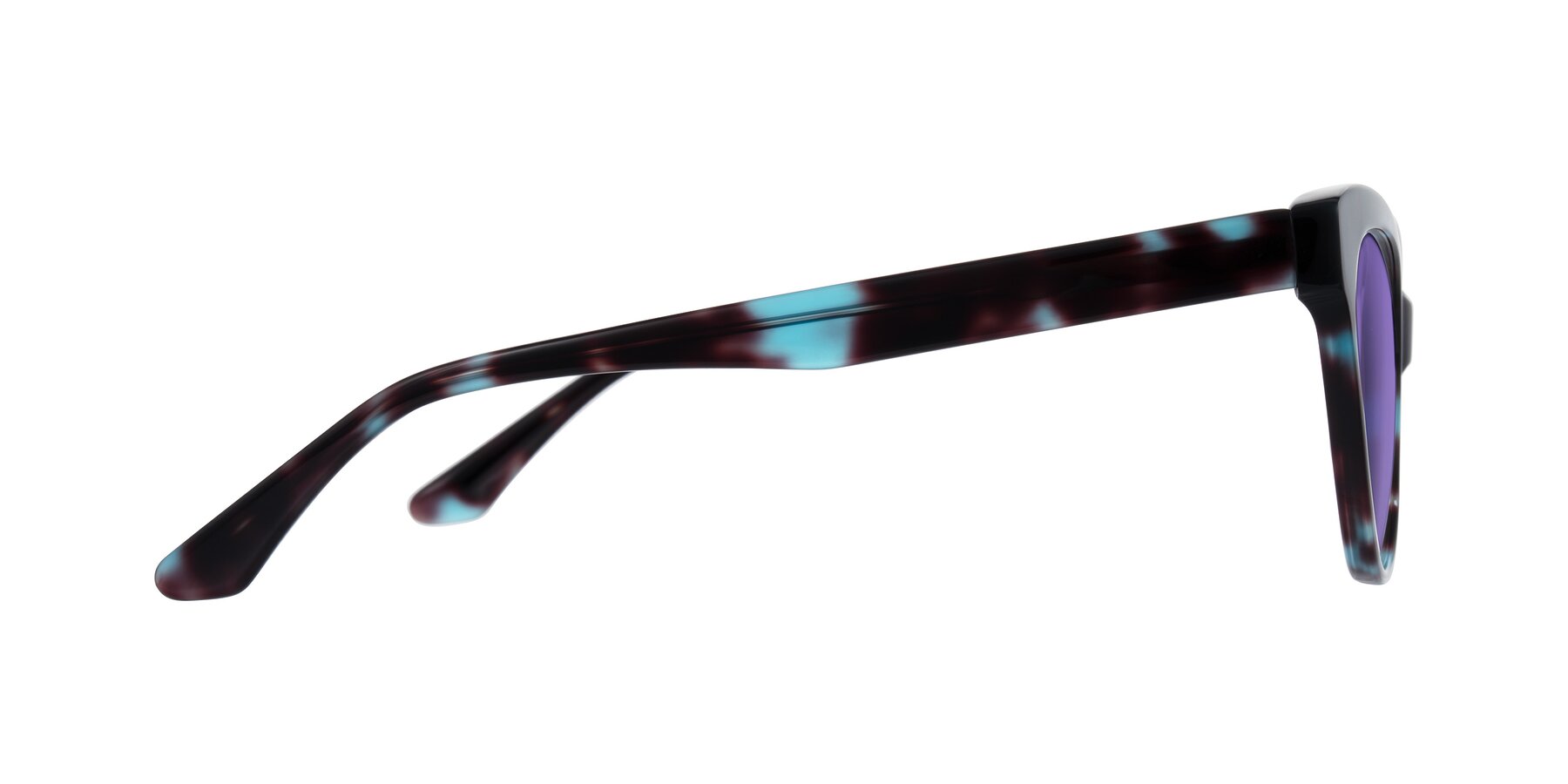 Side of Carrick in Blue Shadow with Medium Purple Tinted Lenses