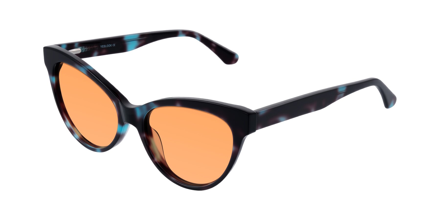 Angle of Carrick in Blue Shadow with Medium Orange Tinted Lenses
