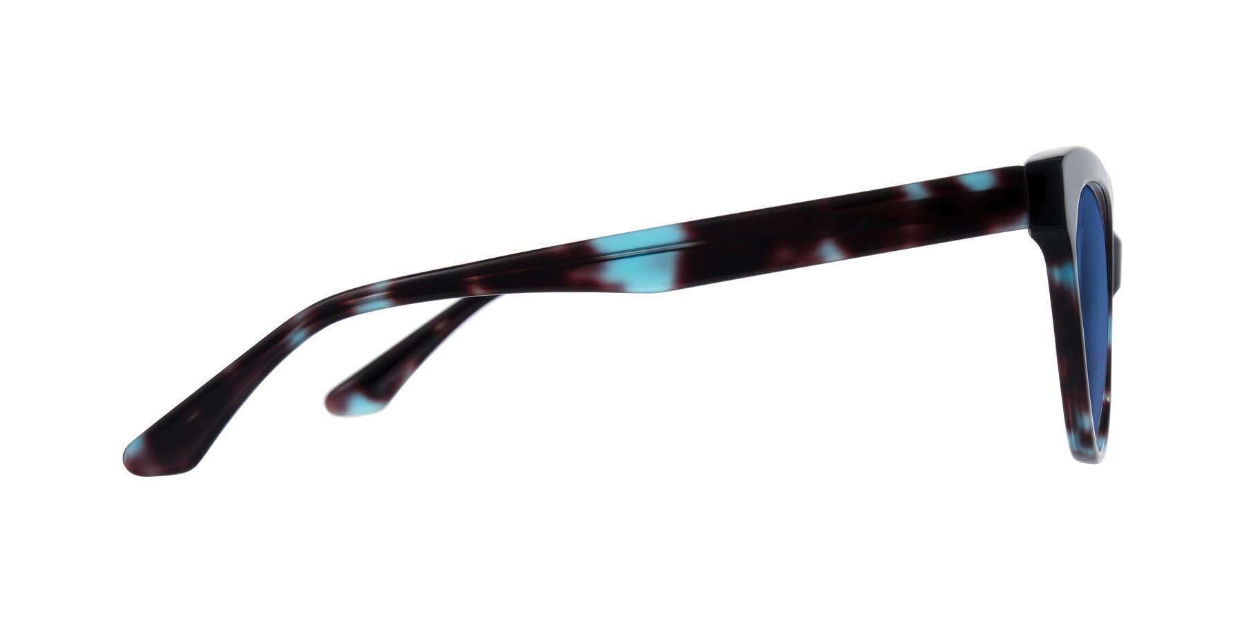 Side of Carrick in Blue Shadow with Blue Tinted Lenses