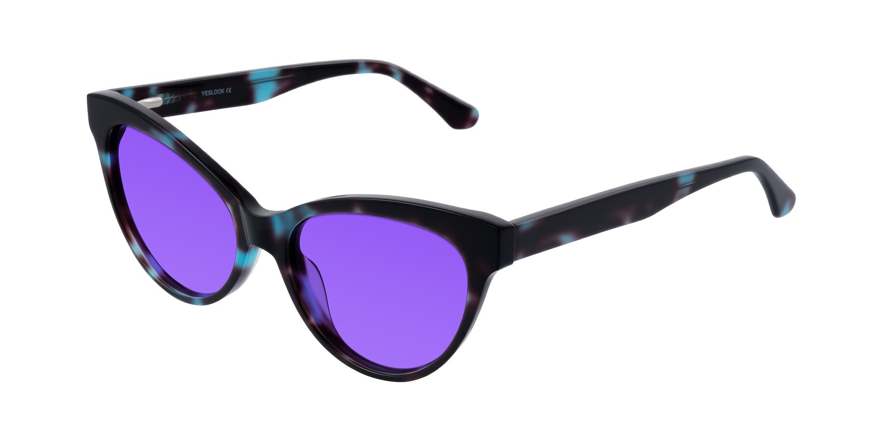 Angle of Carrick in Blue Shadow with Purple Tinted Lenses