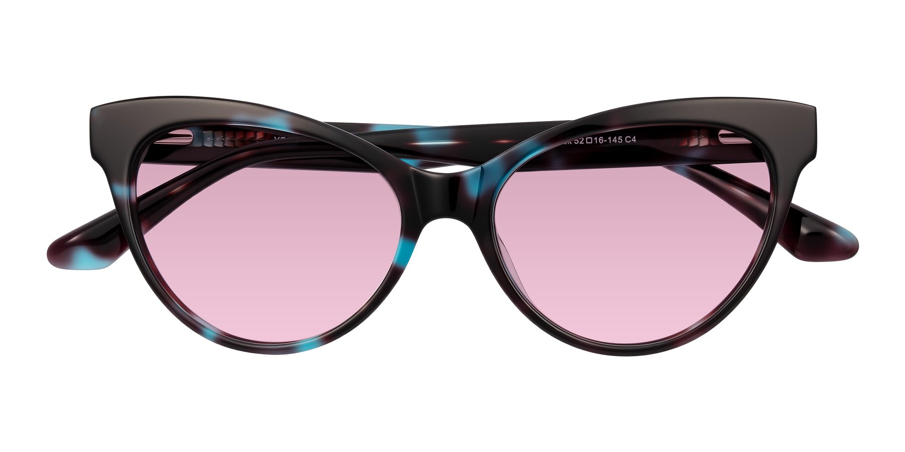 Folded Front of Carrick in Blue Shadow with Light Wine Tinted Lenses