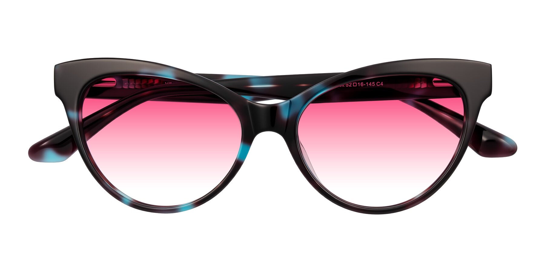 Folded Front of Carrick in Blue Shadow with Pink Gradient Lenses