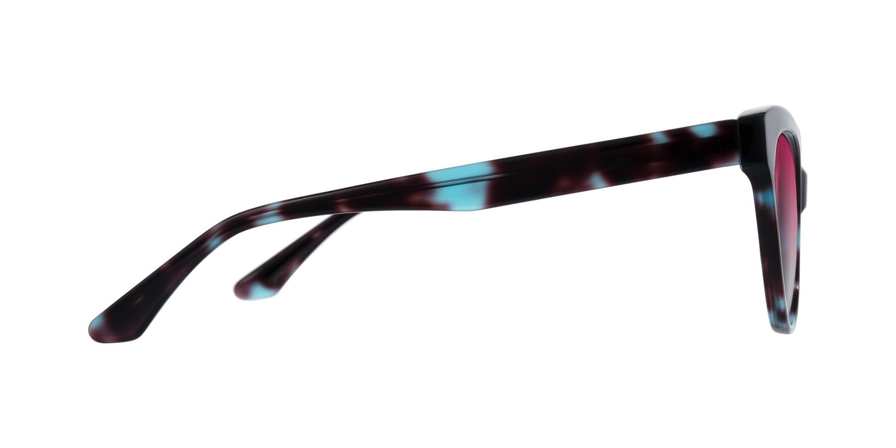 Side of Carrick in Blue Shadow with Pink Gradient Lenses