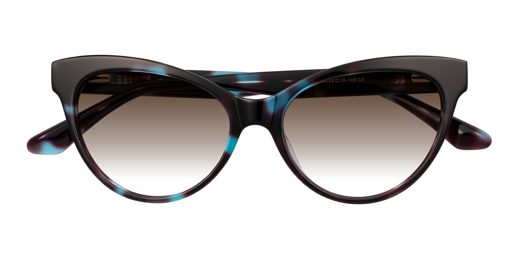 Folded Front of Carrick in Blue Shadow with Brown Gradient Lenses