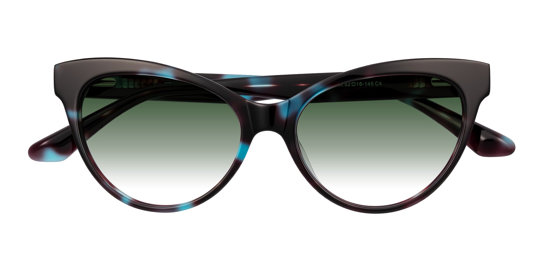 Folded Front of Carrick in Blue Shadow with Green Gradient Lenses