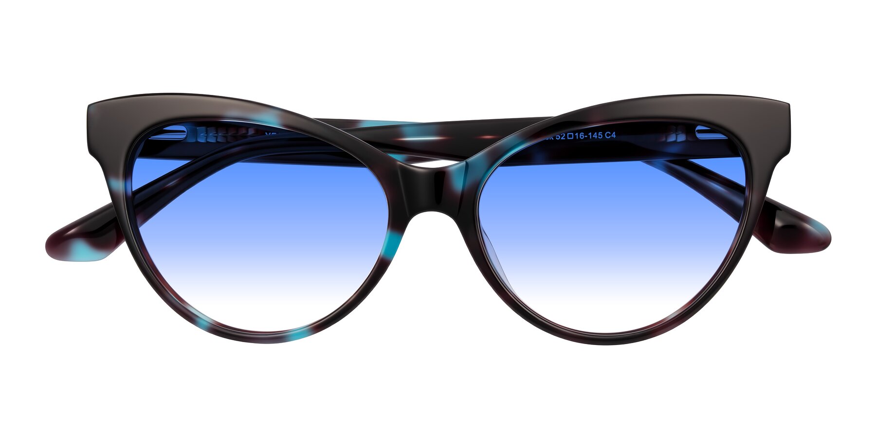 Folded Front of Carrick in Blue Shadow with Blue Gradient Lenses