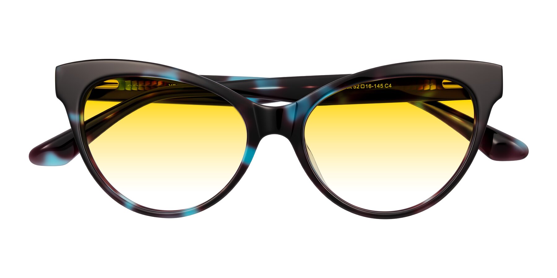 Folded Front of Carrick in Blue Shadow with Yellow Gradient Lenses