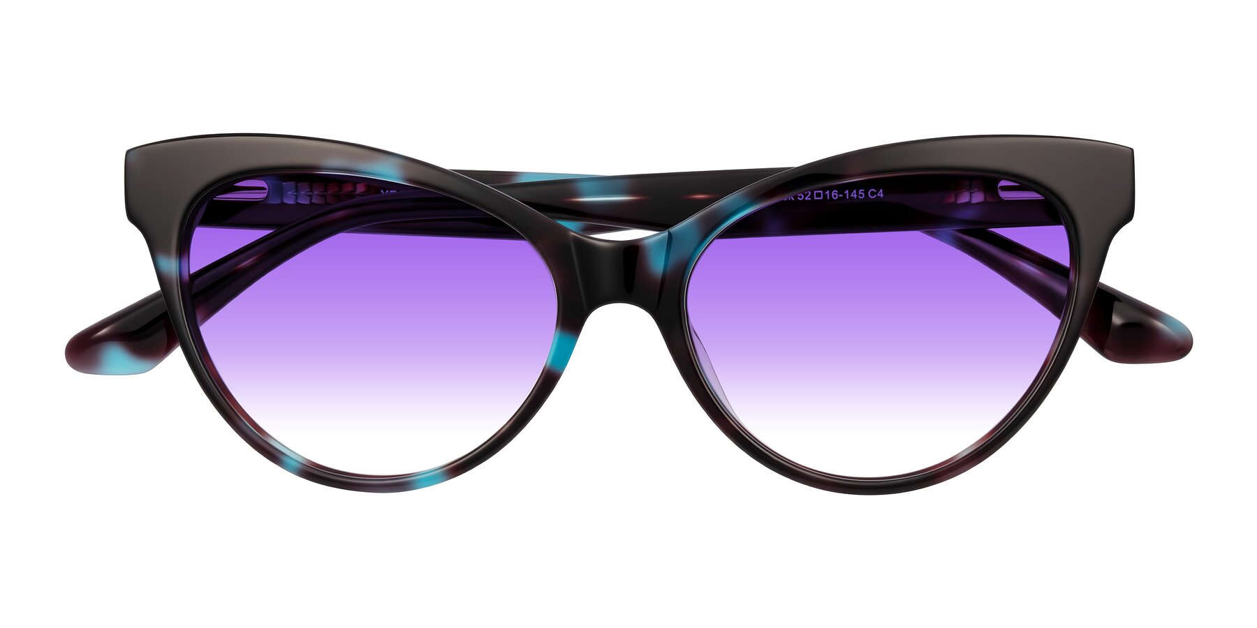 Folded Front of Carrick in Blue Shadow with Purple Gradient Lenses