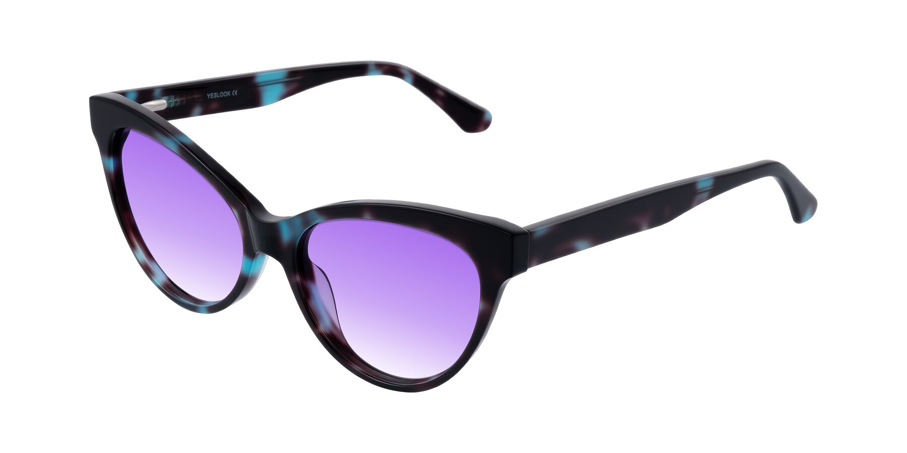 Angle of Carrick in Blue Shadow with Purple Gradient Lenses
