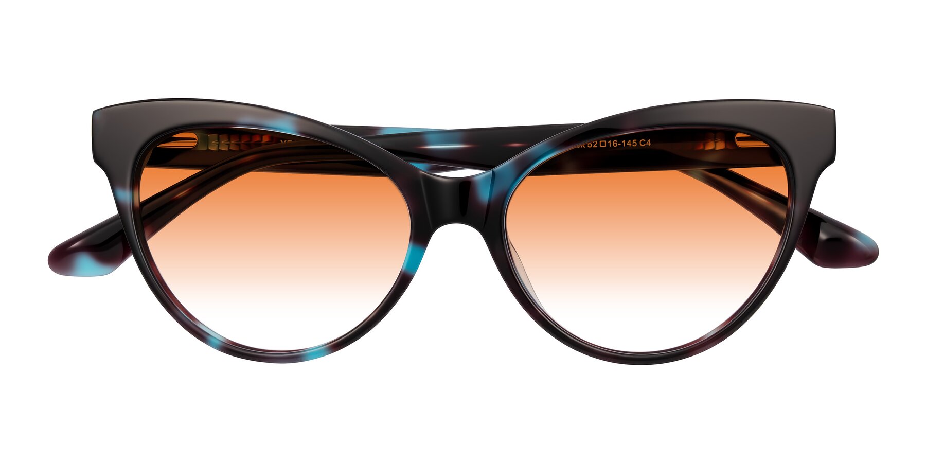 Folded Front of Carrick in Blue Shadow with Orange Gradient Lenses