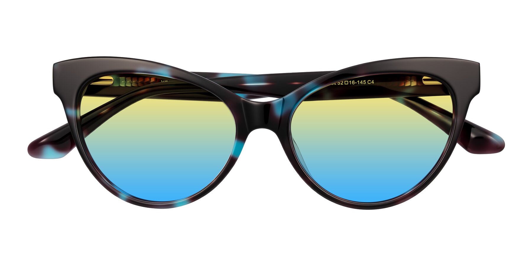 Folded Front of Carrick in Blue Shadow with Yellow / Blue Gradient Lenses