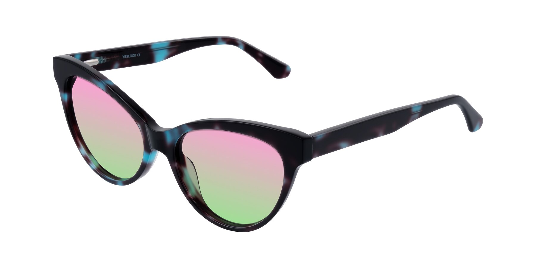 Angle of Carrick in Blue Shadow with Pink / Green Gradient Lenses