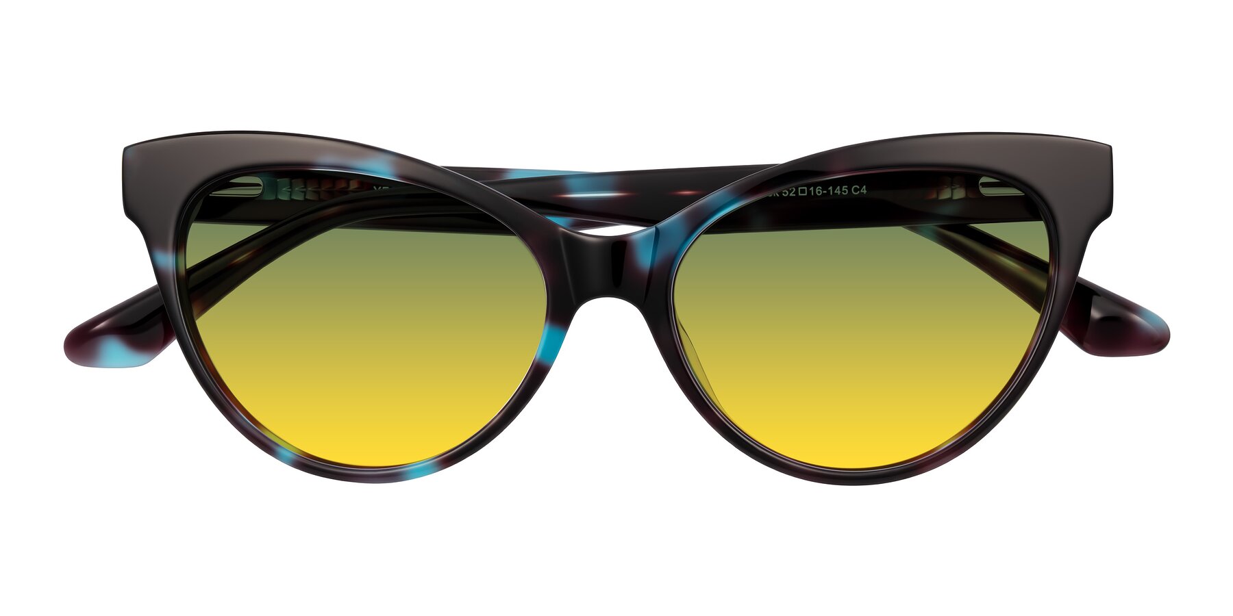 Folded Front of Carrick in Blue Shadow with Green / Yellow Gradient Lenses